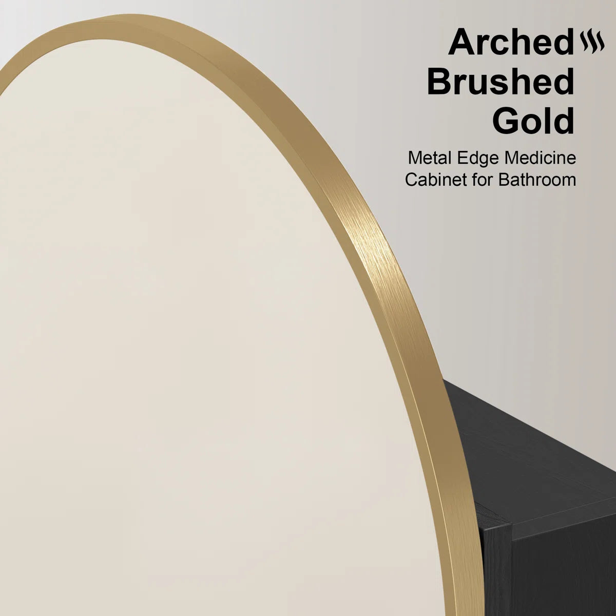 Mirror - Mepplzian Arched Bathroom Medicine Cabinet With Mirror & Shelves,Right Open,Recessed 31.5" H x 15.8" W x 4.5" D