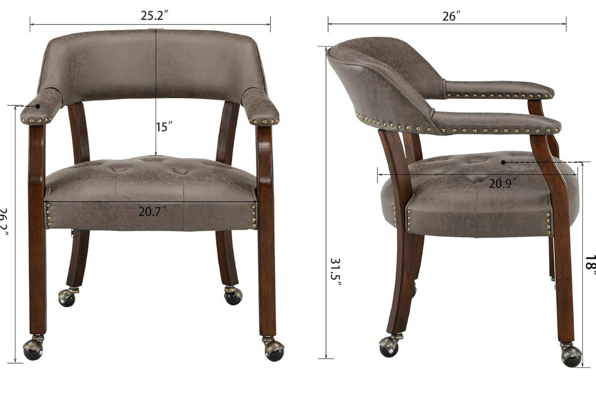 Chair - Accent LEEMTORIG Chair with Casters and Arms