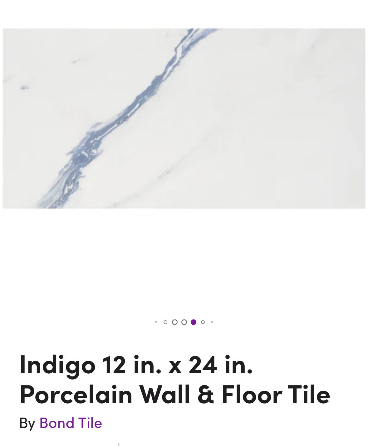 Indigo 12x24" Porcelain wall and floor tile (we have 6 or 12 Square feet)