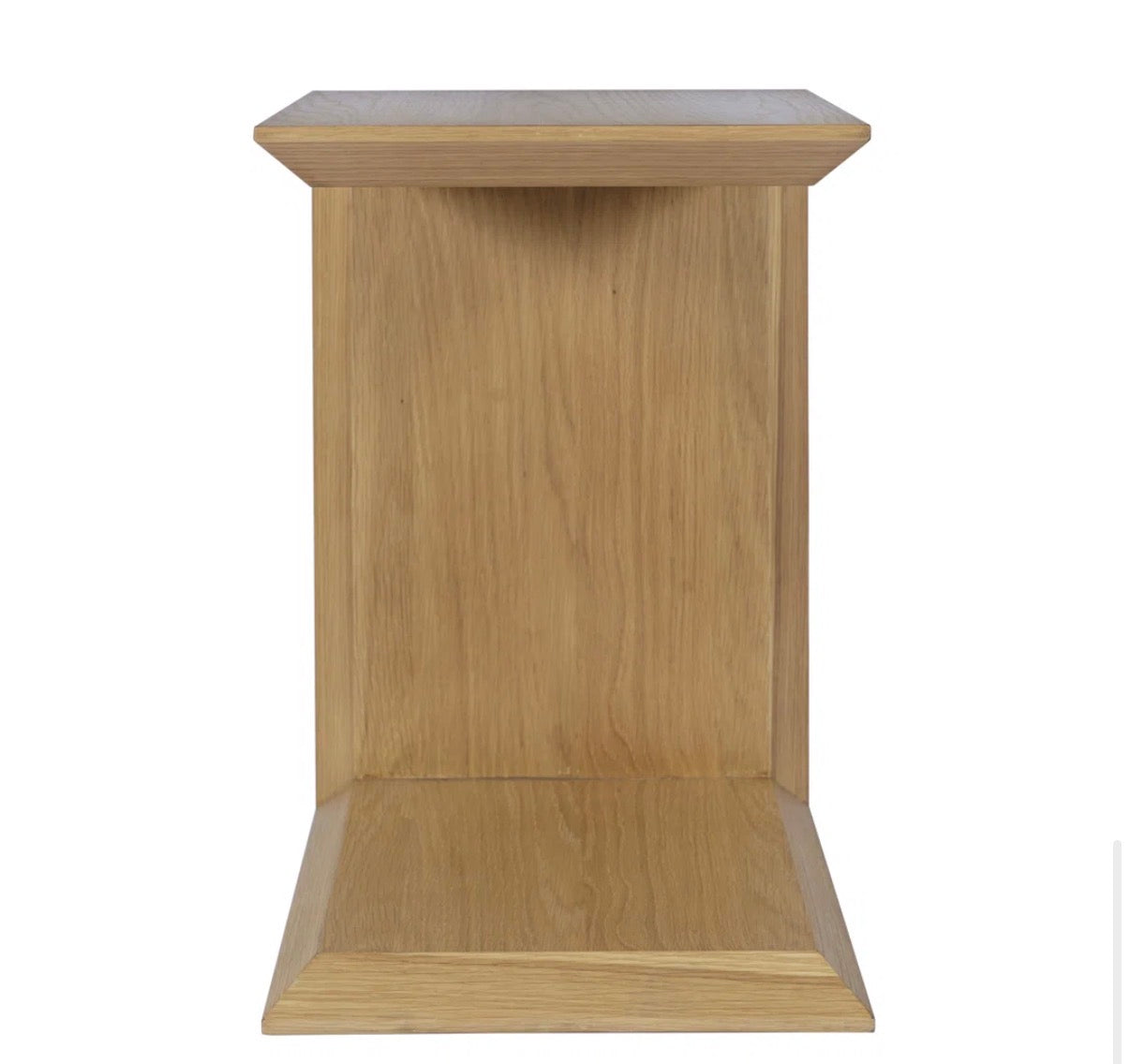 Side Table - Bilal Modern Beveled Angled Wood Accent C Table