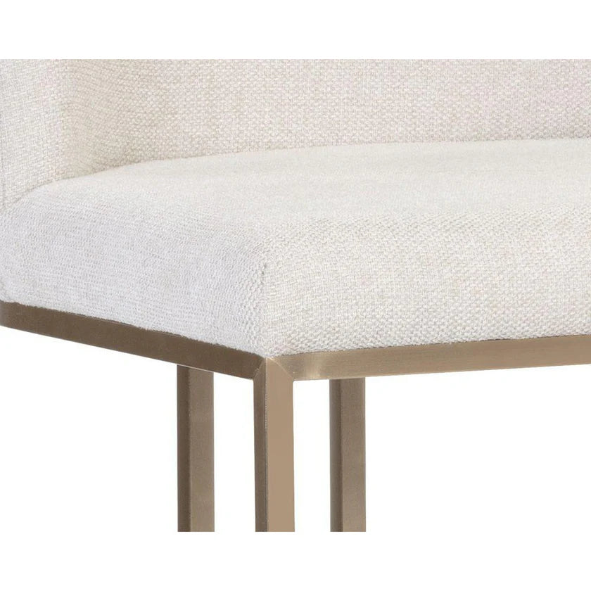 Barstool Single - 24” Sunpan Rayla Counter Stool Belfast Oatmeal