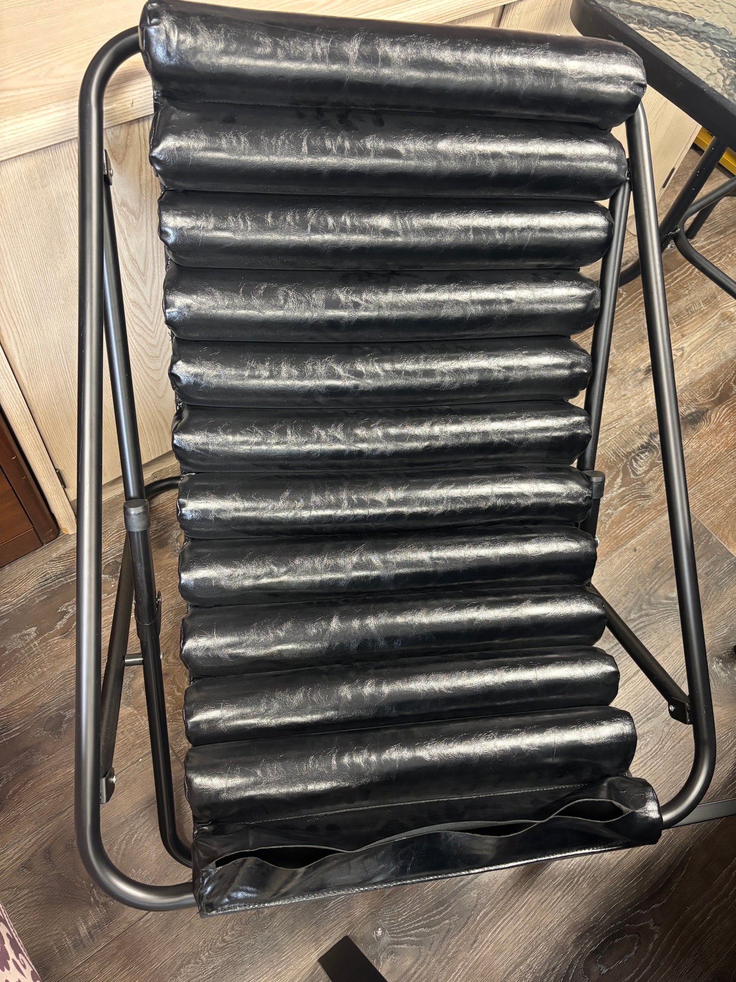 Sling Faux Leather Folding Chair some damage (see photo) - TG9.3.25