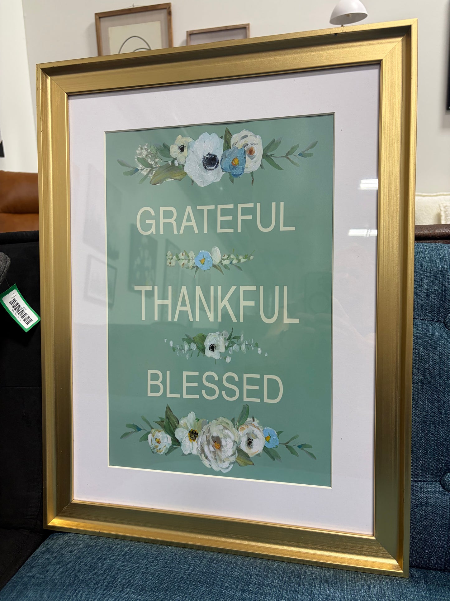 Framed Print - 18.5” x 24.5” Grateful, Thankful, Blessed