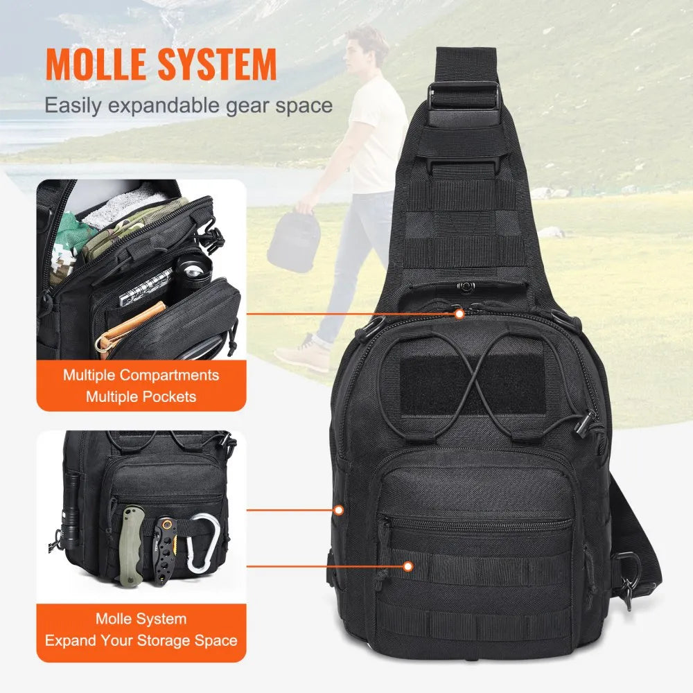 Backpack - Vevor Tactical Sling Black - WF9.25.25