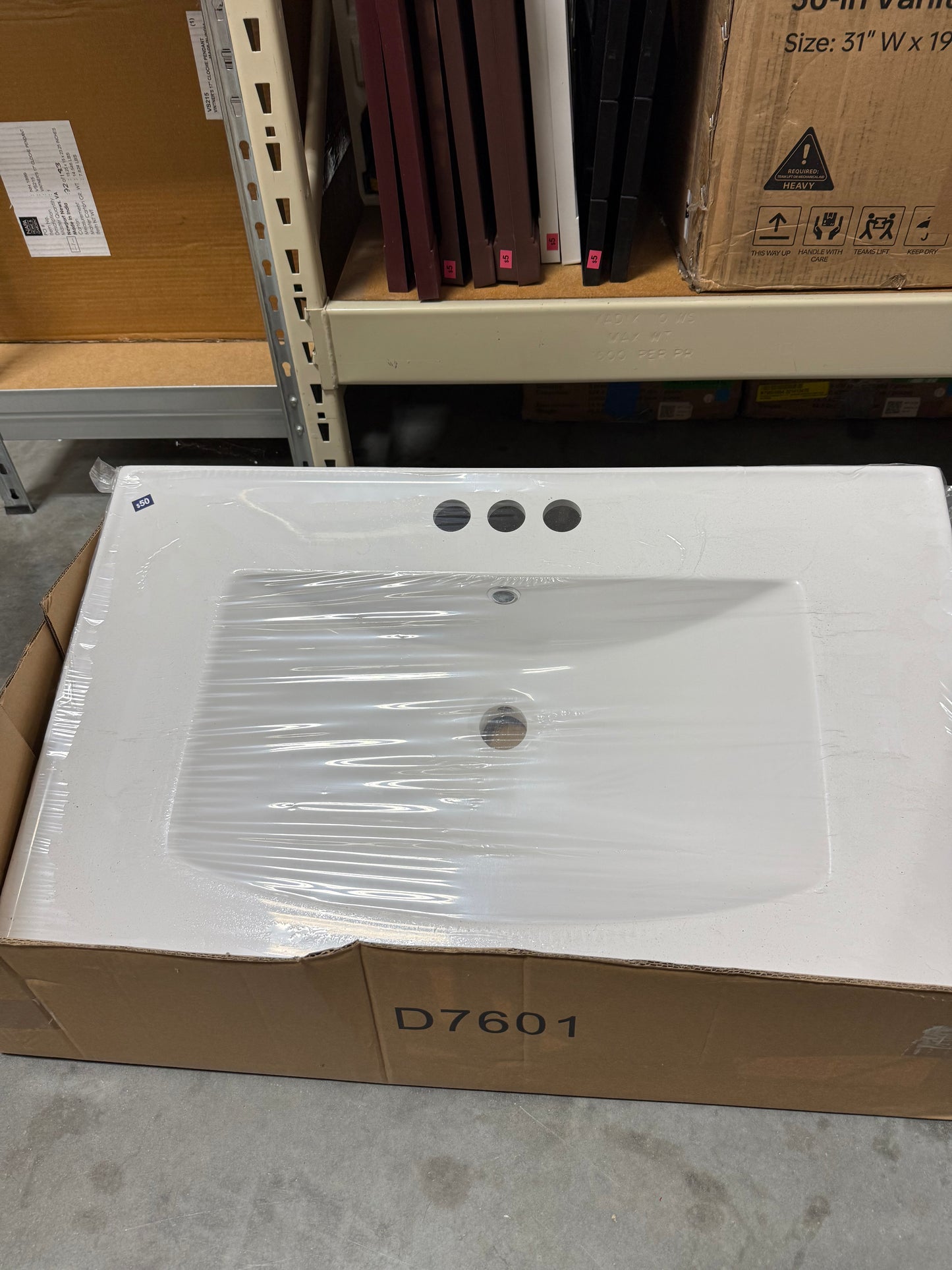Sink - Bathroom 30” x 18” Vanity Top White - BSW1