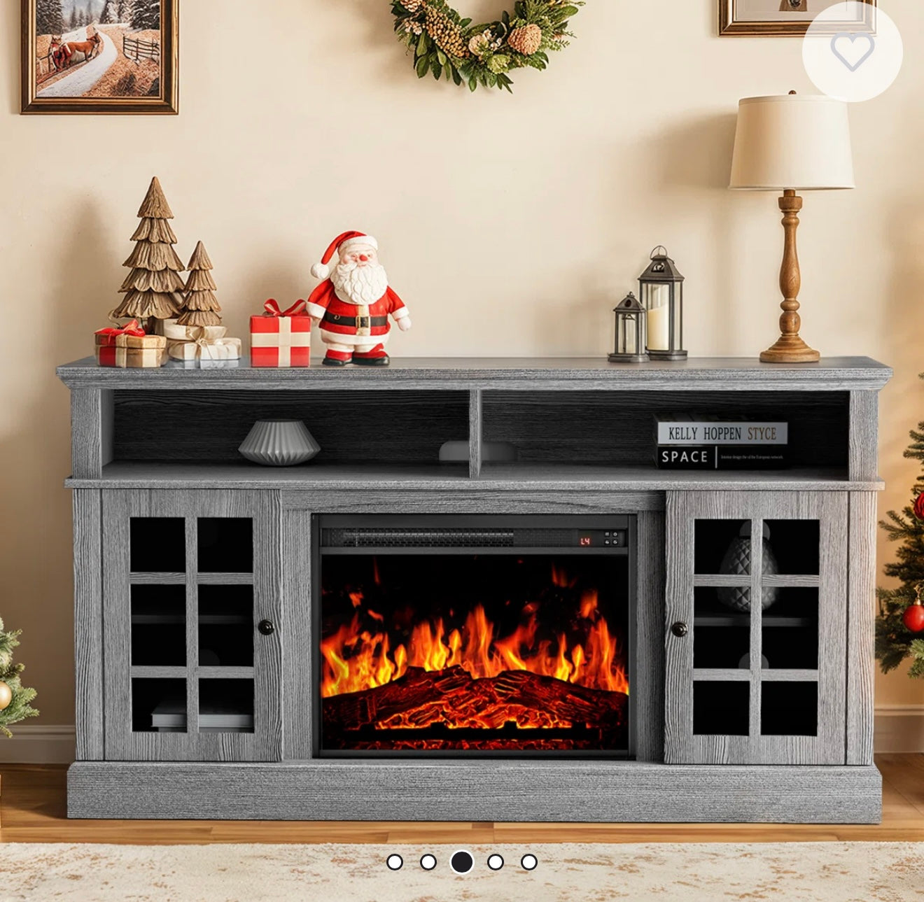 TV Stand - Anias TV Stand For TVs Up To 70" With Electric Fireplace Included - Scratch Dent - WF11.7.25