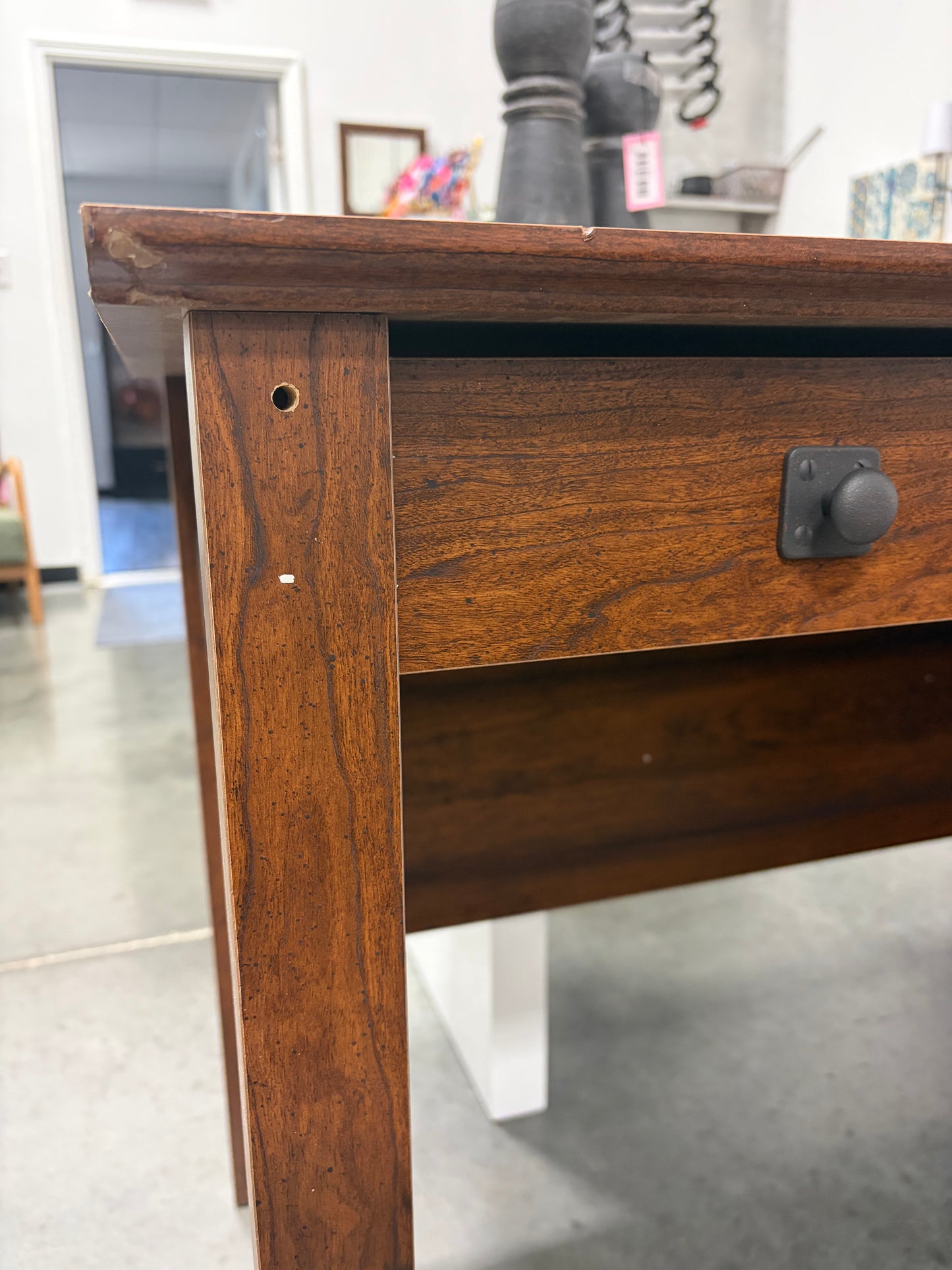 Desk - Sauder Carson Forge Vintage Rustic Computer Desk for Home Office with Drawers, in Washington Cherry; L: 53.19" x W: 22.64" x H: 29.80" (see all photos and read full description!!)