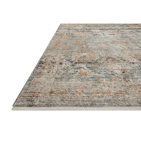 Rug - 2 ft. 7 in. x 8 ft. Jean Stoffer Katherine Ocean / Coral Traditional Runner Rug