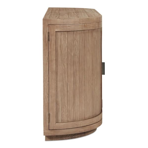 Sideboard/Buffet - Cameron Natural Reclaimed Pine Wood Buffet with Curved Doors and Recessed Base