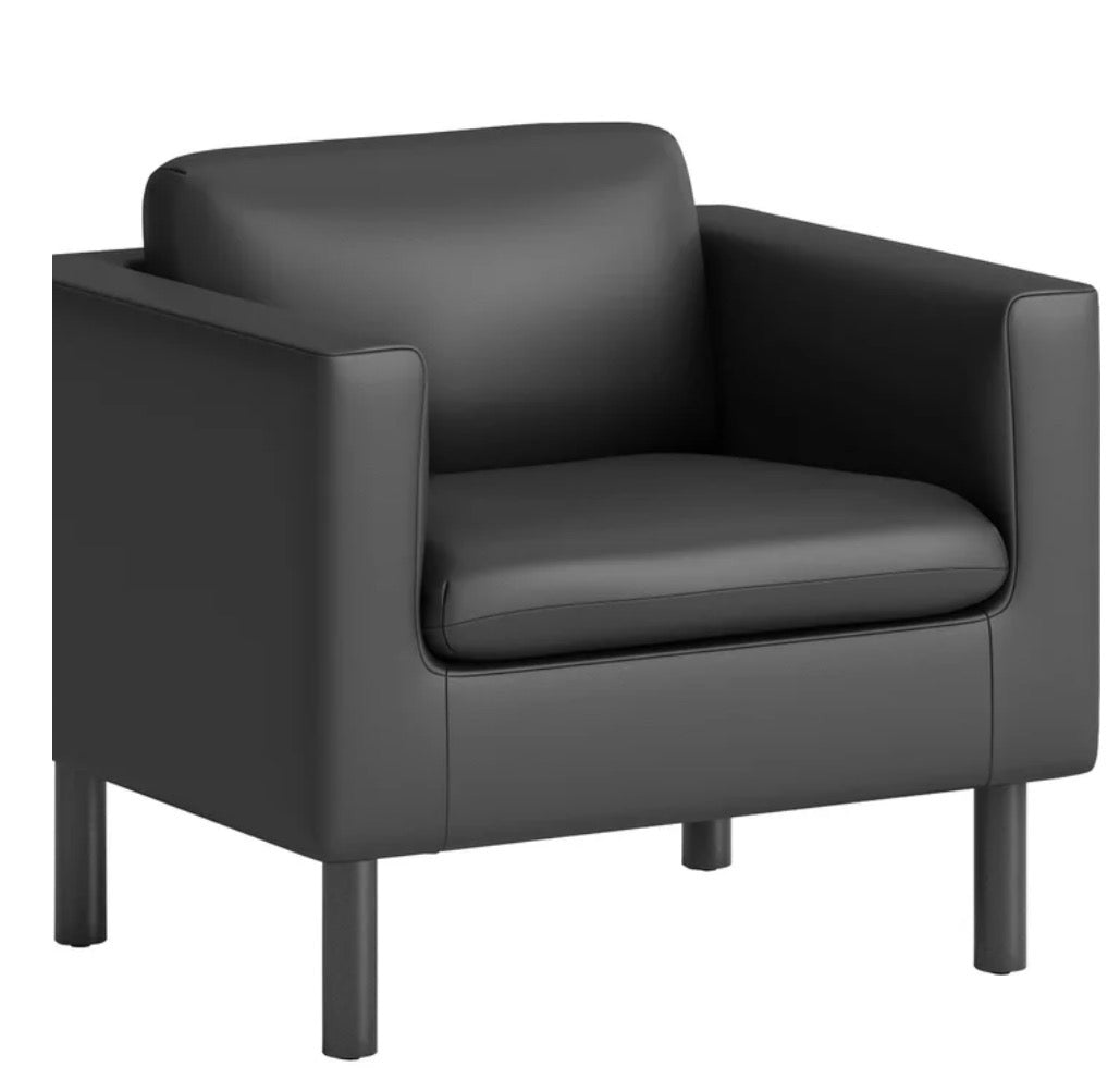 Chair - HON Parkwyn Polyurethane Club Chair Black