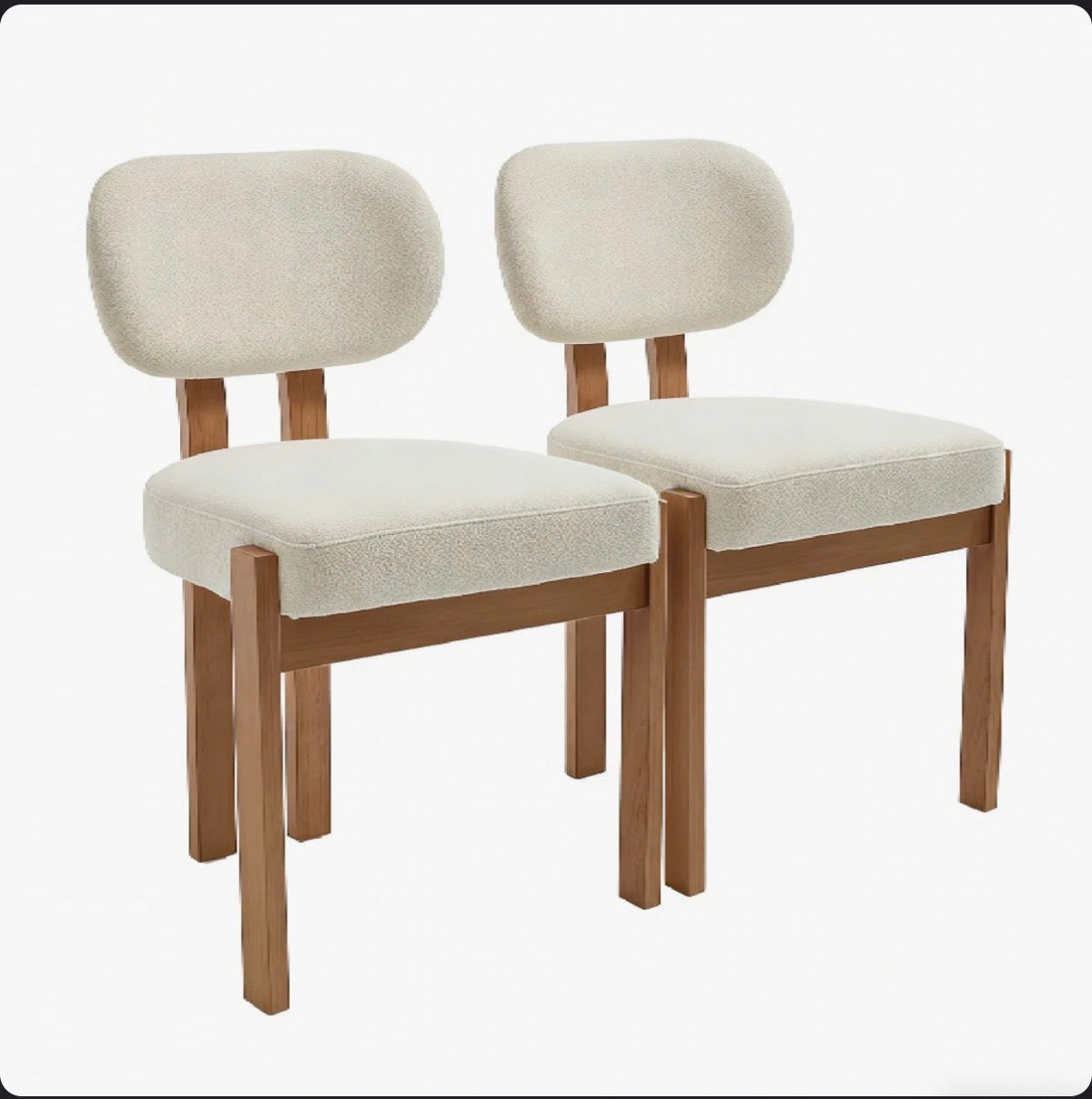 Dining Chair Set of 2 - Wooden Modern Fabric Upholstered (we have 3 sets)