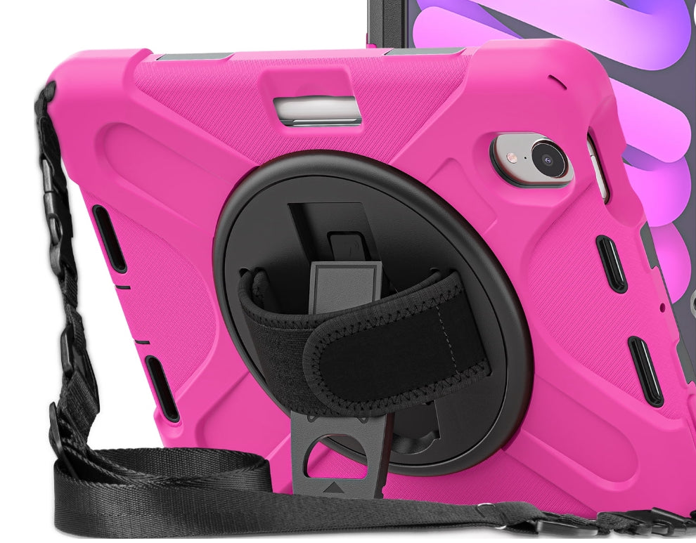 Tech - KIQ Shield Series Case for IPad Mini 6 Case/iPad Mini Case 6th Generation 2021 8.3 Inch Cover - Hot Pink - WM11.19.25