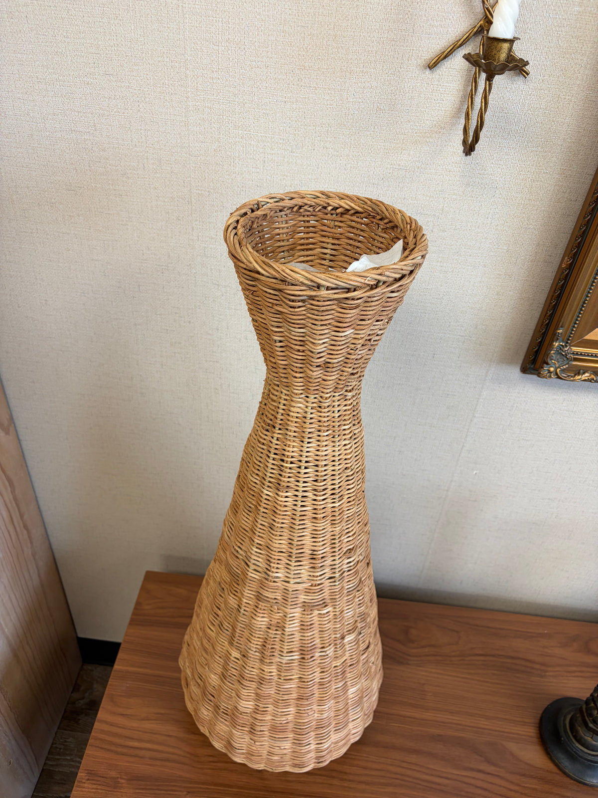 Vase - 30” tall Rattan Vase