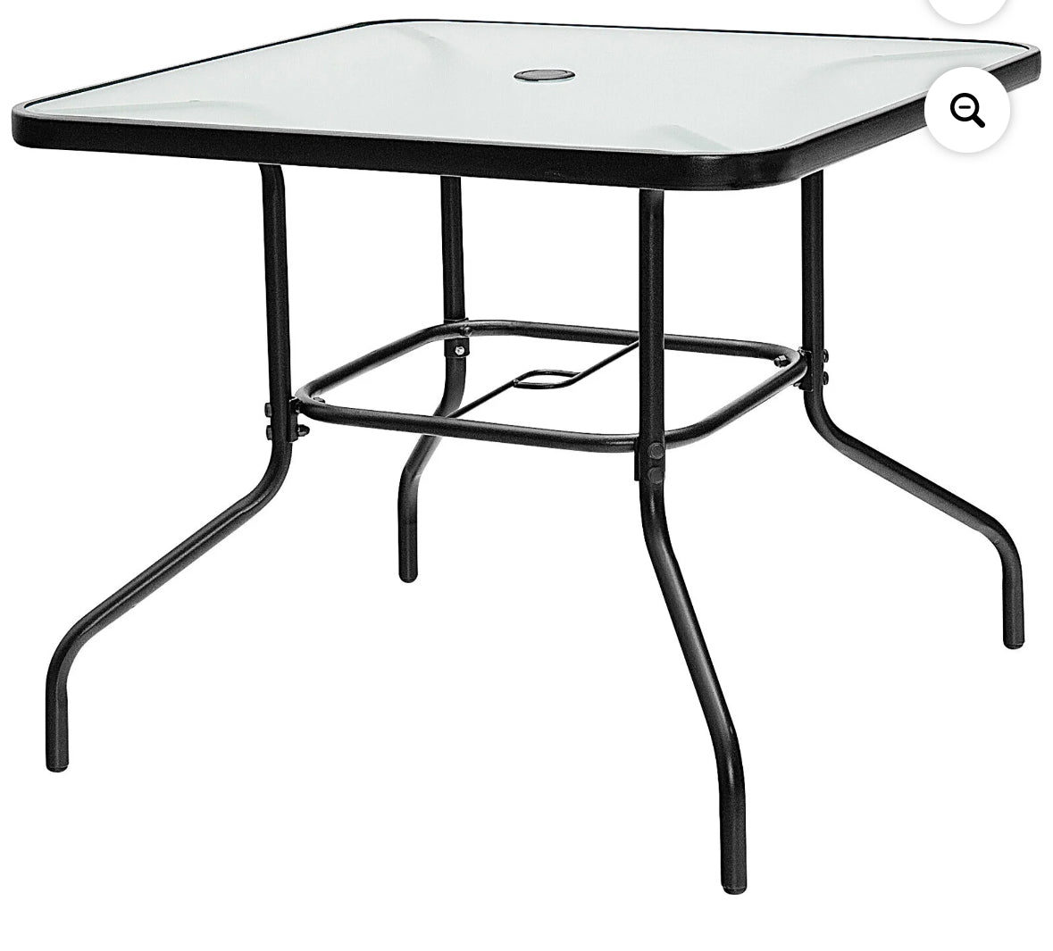 Patio Table - Square Tempered Glass Table