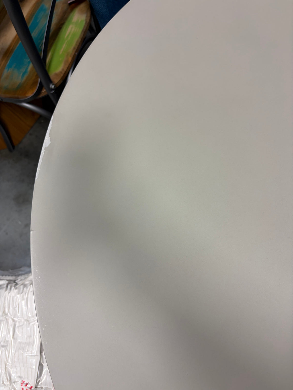 Dining Table - 39" Homary Modern Round Dining Table for 4 Wood Tabletop Pedestal Base (see all photos, some damage)