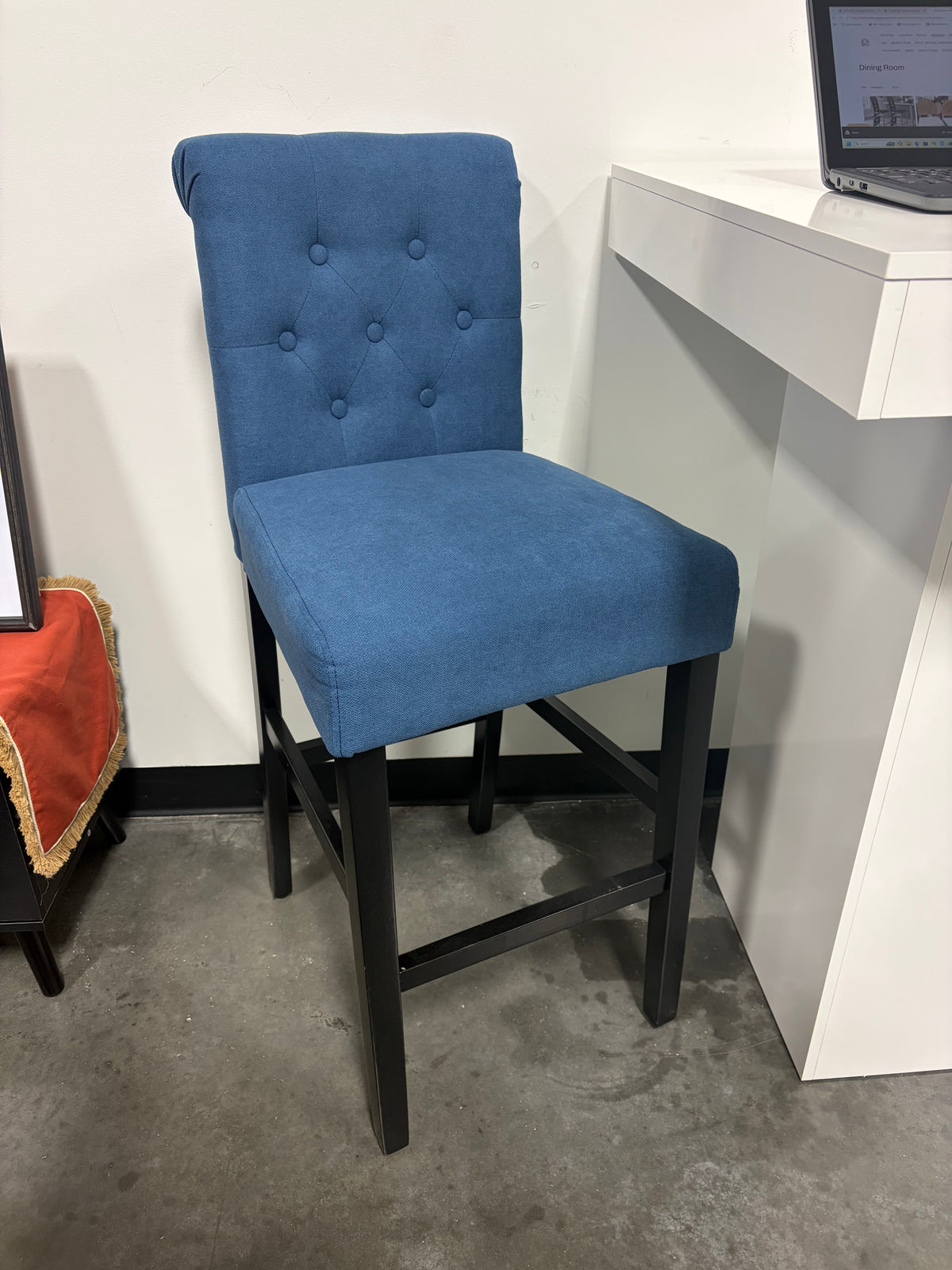 Barstool Set of 2 - 29" Andover Mills Upholstered Blue