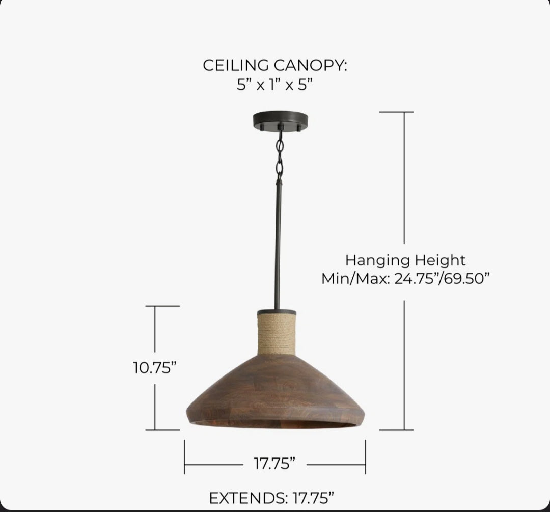 Pendant - Dubai 1 - Light Single Cone Pendant