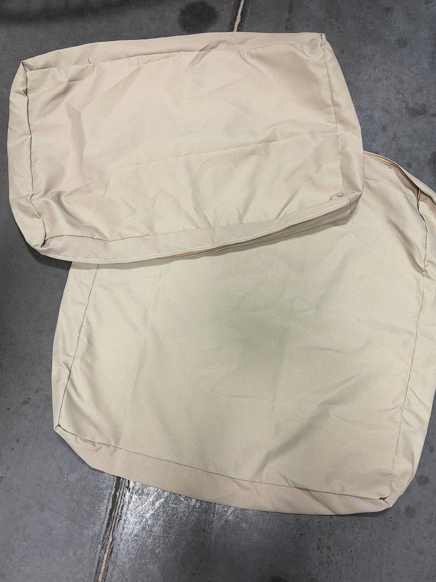 Outdoor Cushion Cover Set - Tan Seat 28” x 27” x 4” Back Cushion 28” x 17” x 4”