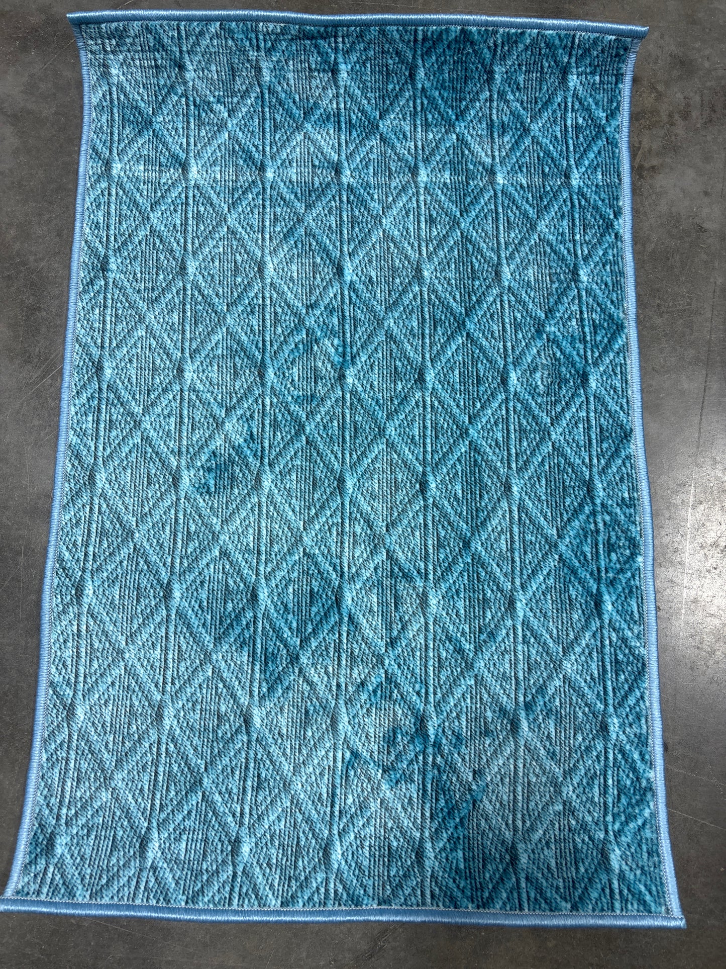 Rug - 2’x3 Light Blue Printed - T&F5.19.25