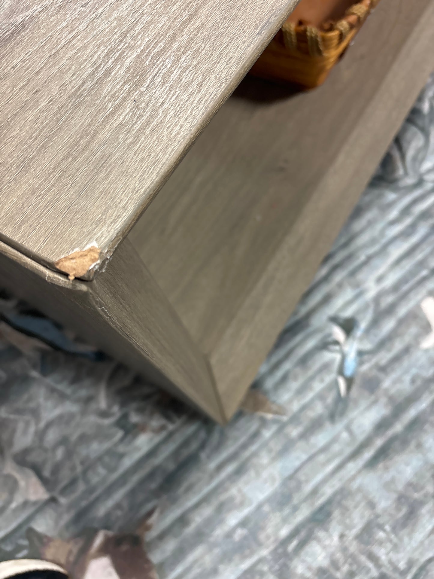 Coffee Table - Some damage to corner Tannen Antique Gray Oak