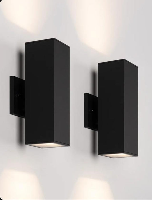 Outdoor - Sconces - Alvisa Outdoor Wall Light in 2 Lights with Aluminum (Set of 2) - WF11.7.25