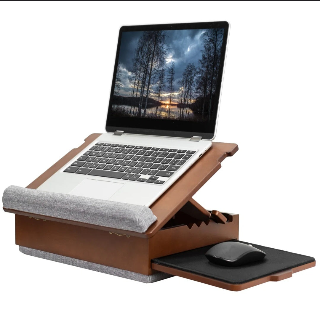 Lap Desk - Sidekilx Wooden Tilting Lap Desk with Internal Storage and Slide-Out - WF1.3.26