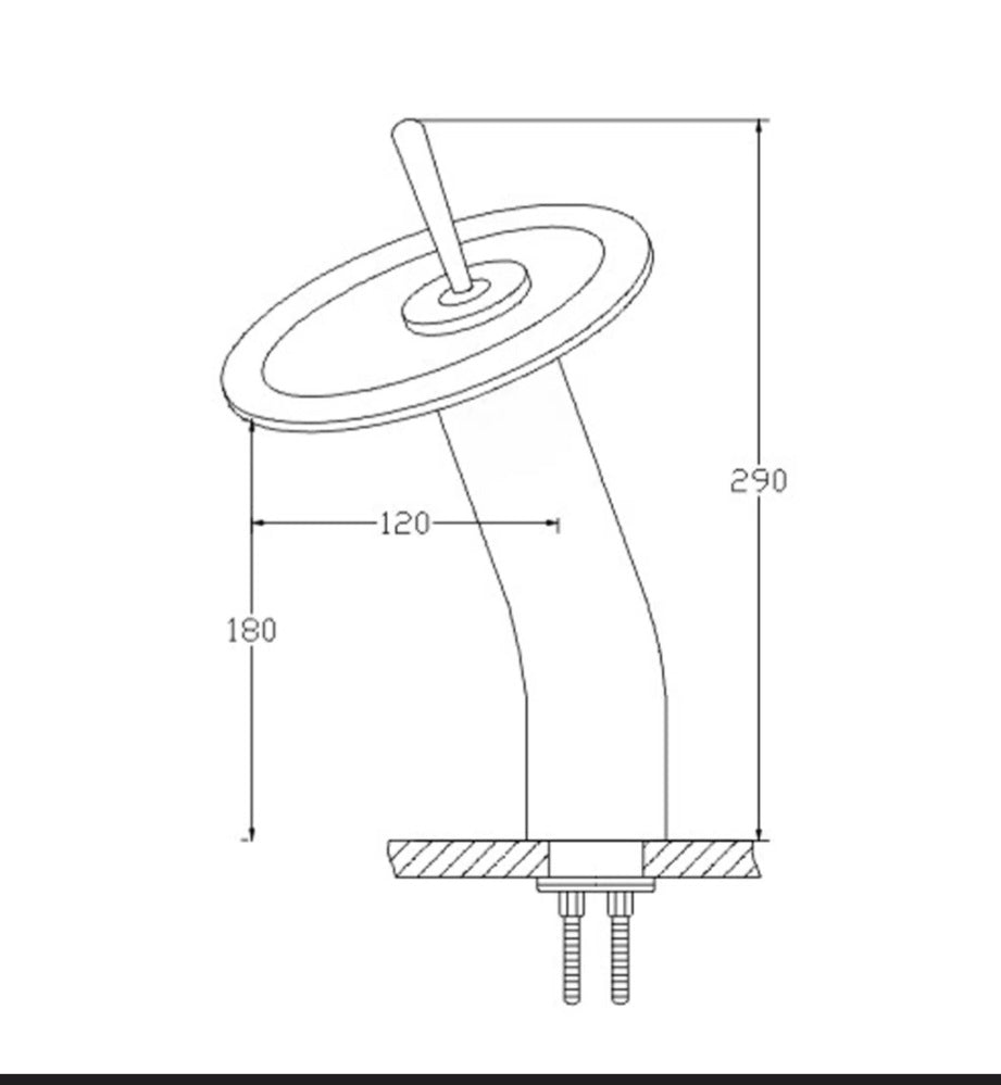 Faucet - KDK Waterfall Bathroom Faucet Luxury High Arc Vessel - WF1.3.26