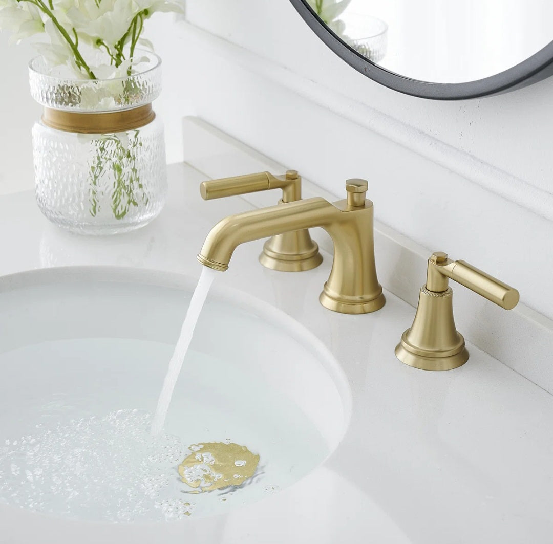Faucet - Widespread 2-Handle Bathroom Faucet with Drain Assembly - WF12.4.25