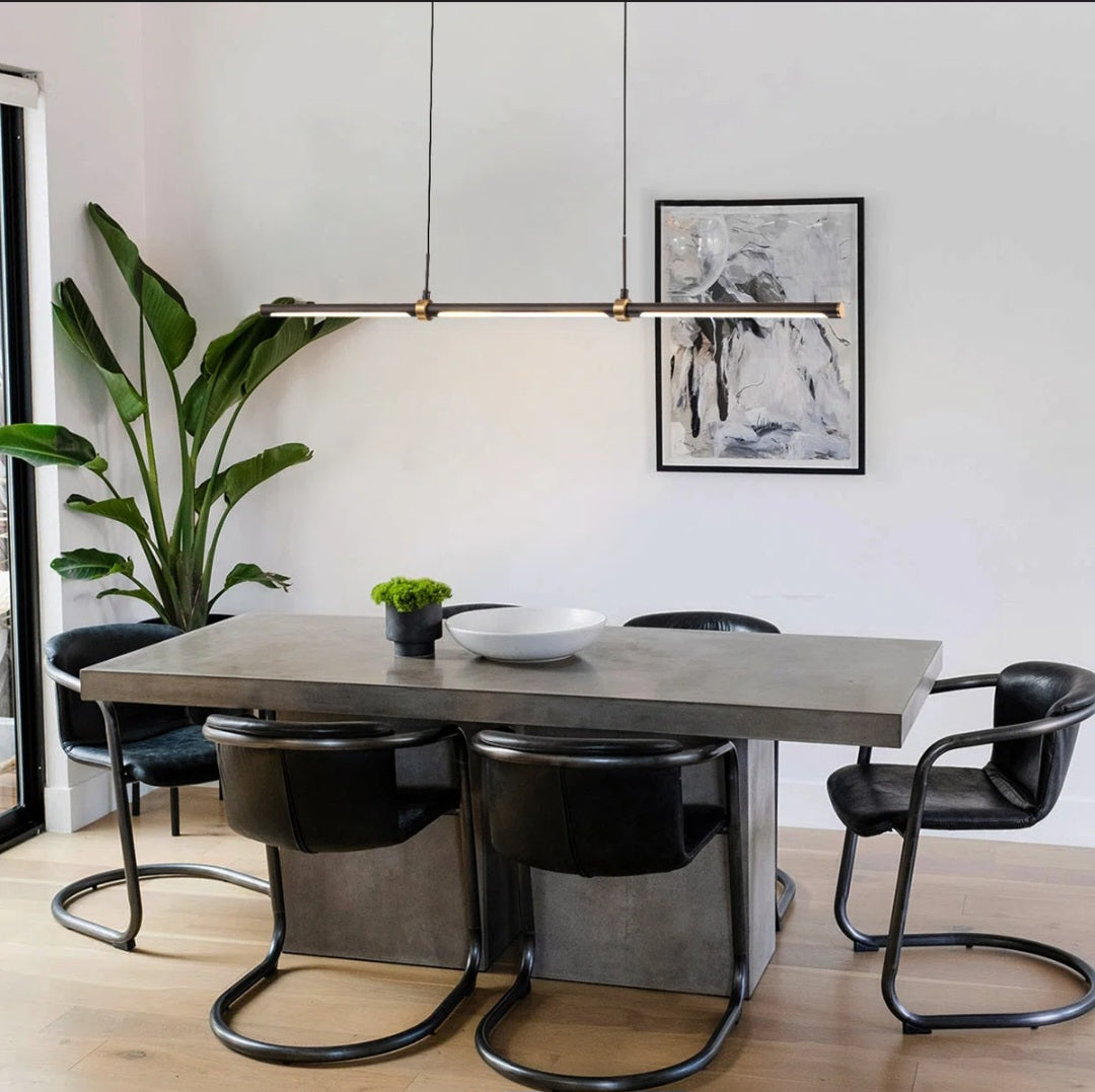 Pendant - Ailah 3 - Light Matte Black LED Kitchen Island Pendant - WF1.3.26