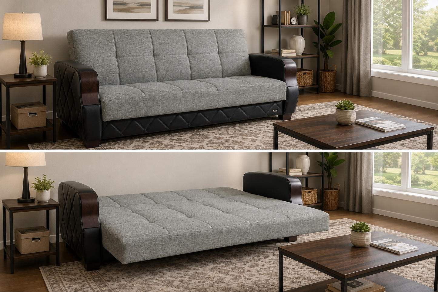 Sofa - 89" Ottomanson Convertible Sleeper Sofa