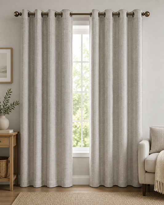 Curtains - Alvina Solid Color Grommet Top Curtain Panels (2 panels)