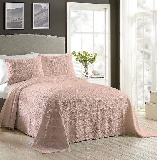 Bedding - Twin Size Avah Blush Bedspread