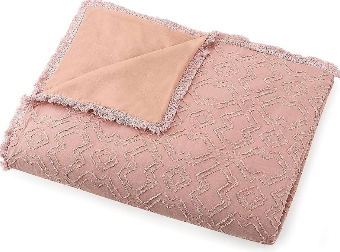 Bedding - Twin Size Avah Blush Bedspread