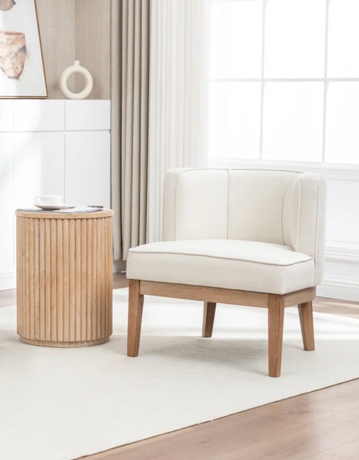 Chair - Accent Karoll Upholstered Barrel Chair Ivory