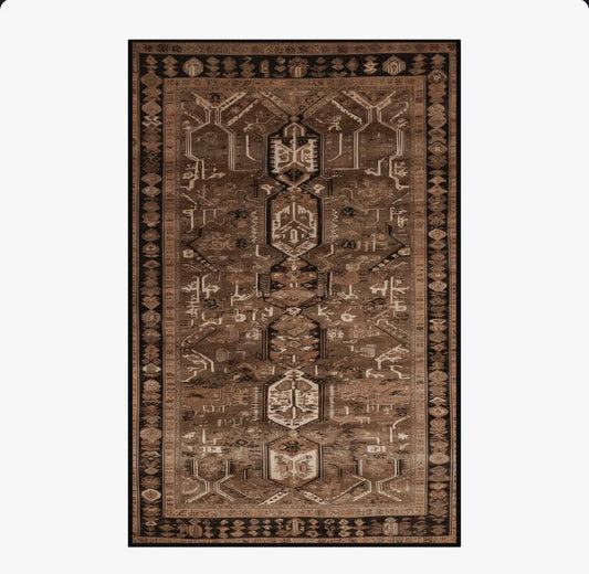 Rug - 25” x 48” Machine Washable Turkish Brown Runner