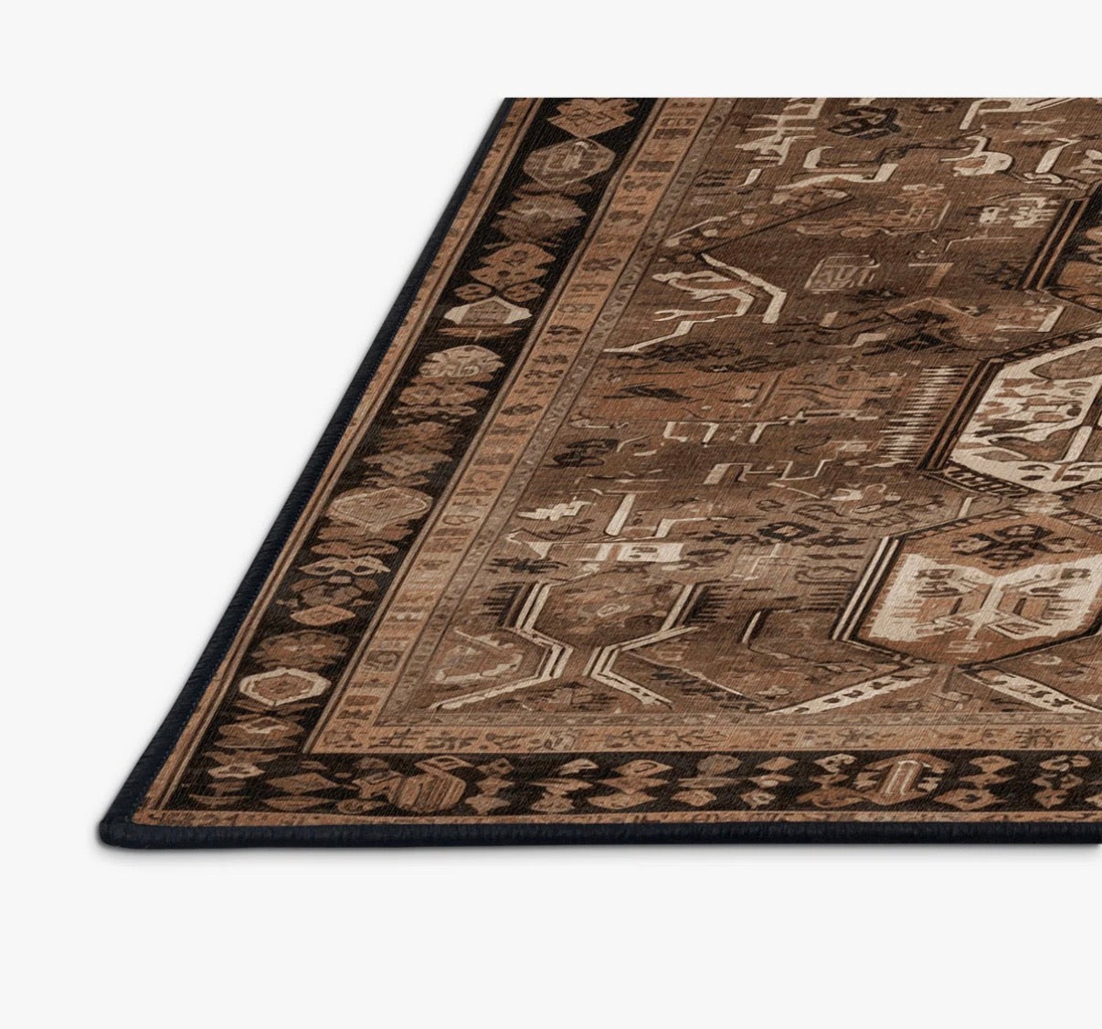 Rug - 25” x 48” Machine Washable Turkish Brown Runner