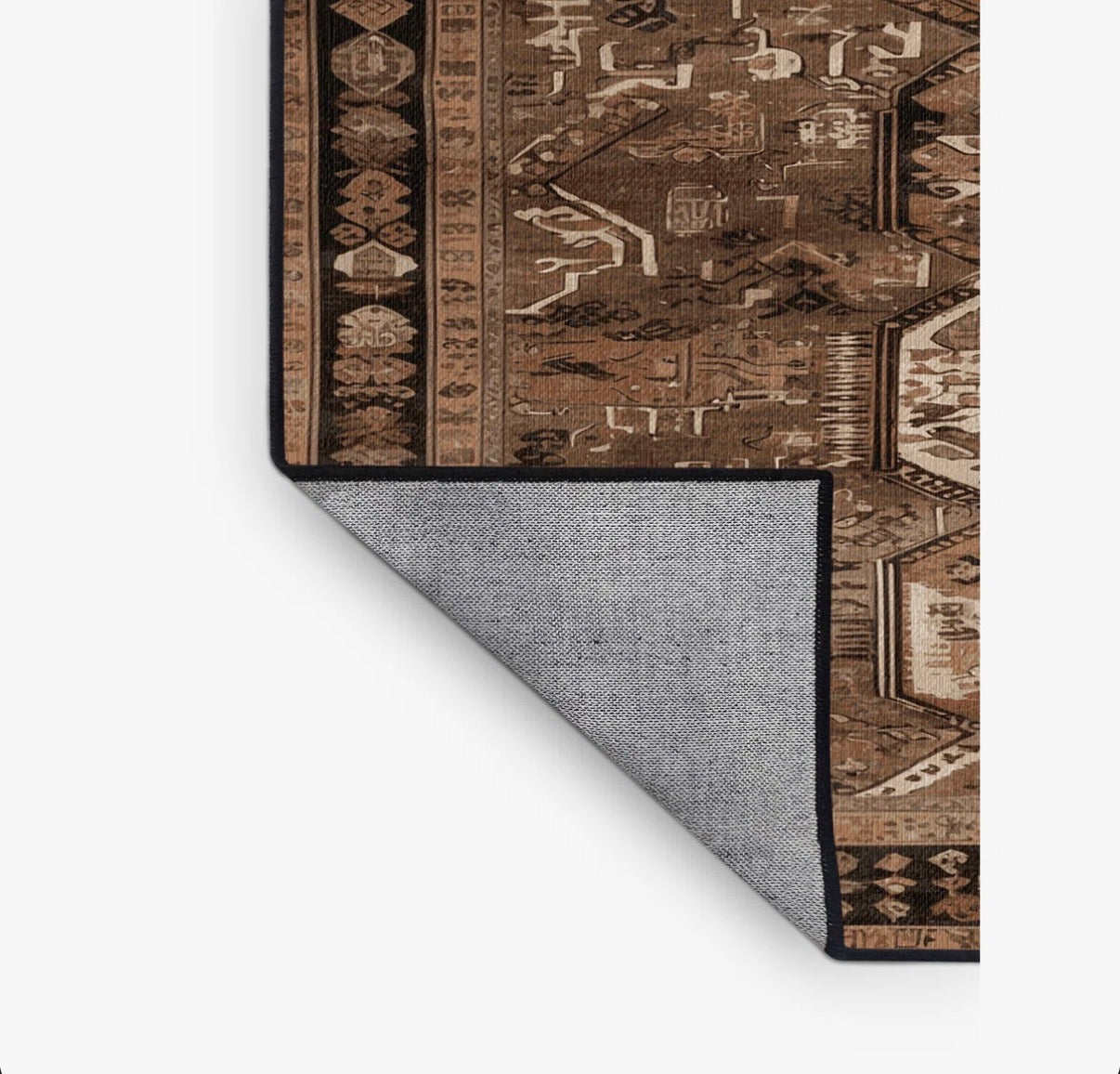 Rug - 25” x 48” Machine Washable Turkish Brown Runner