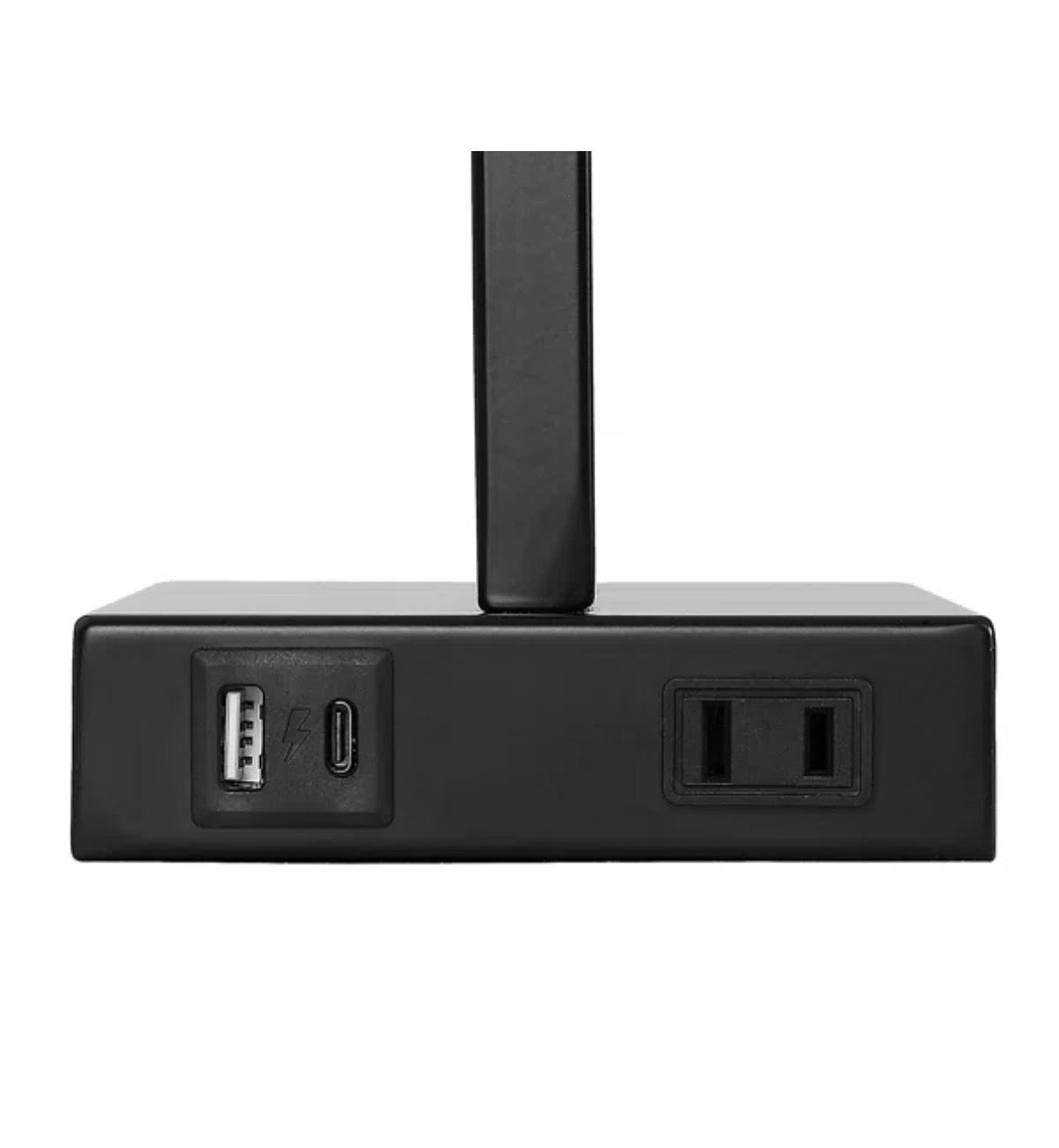 Lamp - 28.5" Metal Table Lamp Set With USB, Type-C Ports And Built-in Outlet