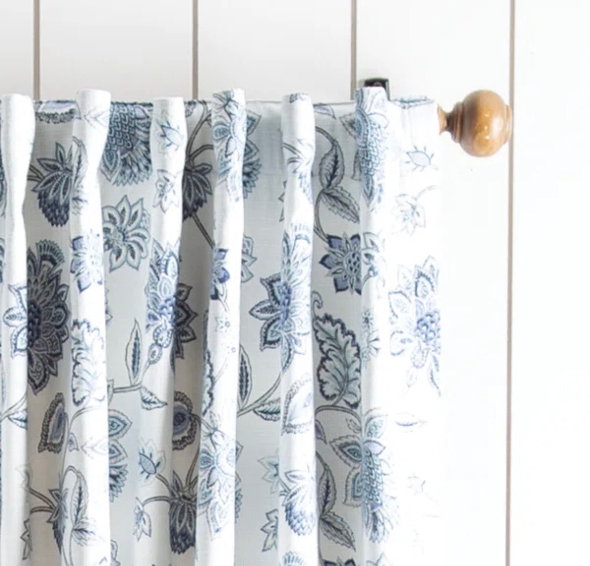 Curtain - 50" W x 84" Jakarta Cotton Blend Floral Blackout Rod Pocket Curtain Panels (2 sets available)
