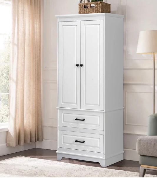 Storage Cabinet - Abreya Freestanding Linen Tower Cabinet