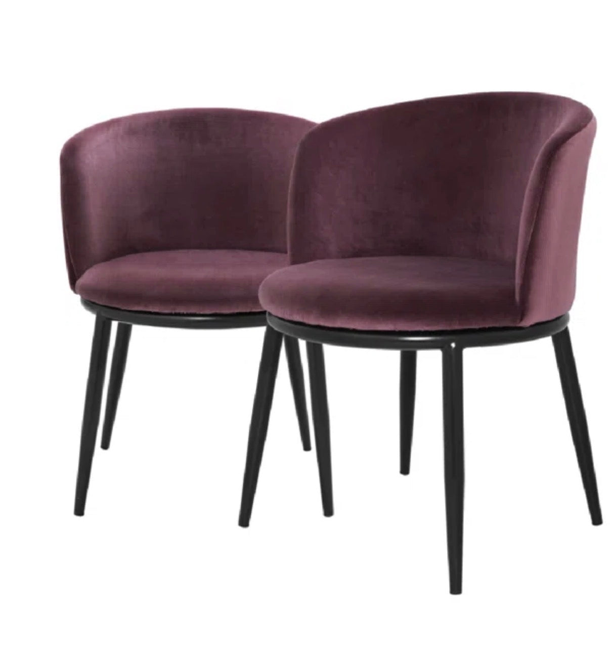 Chair - Set of 2 Accent Eichholtz Filmore Cameron Purple