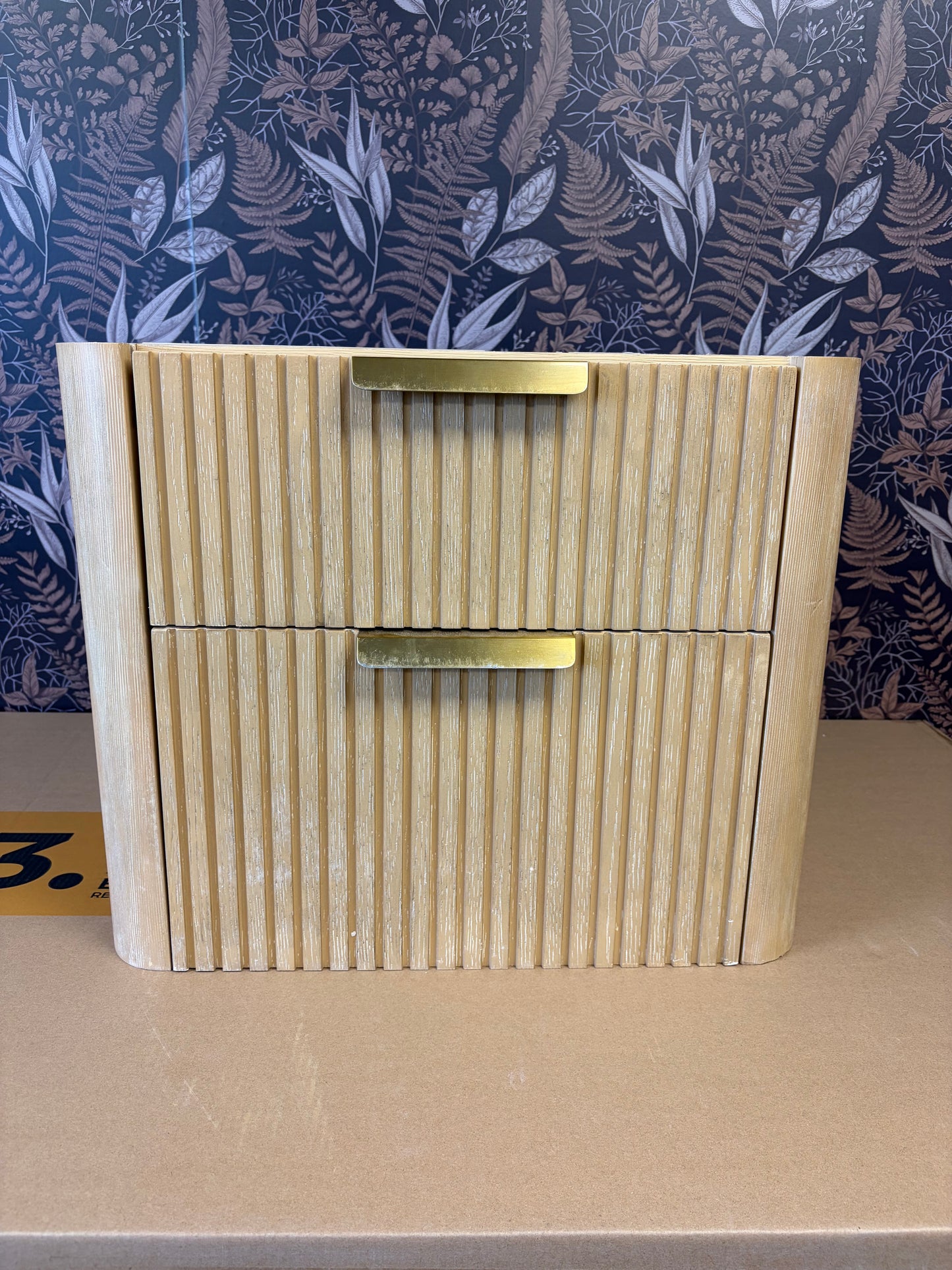 Bathroom Vanity - Liljan 24'' Classic Oak Wall-Mounted Single Bathroom Vanity WITHOUT TOP (SEE ALL PHOTOS)