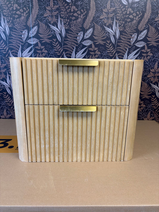 Bathroom Vanity - Liljan 24'' Classic Oak Wall-Mounted Single Bathroom Vanity WITHOUT TOP (SEE ALL PHOTOS)