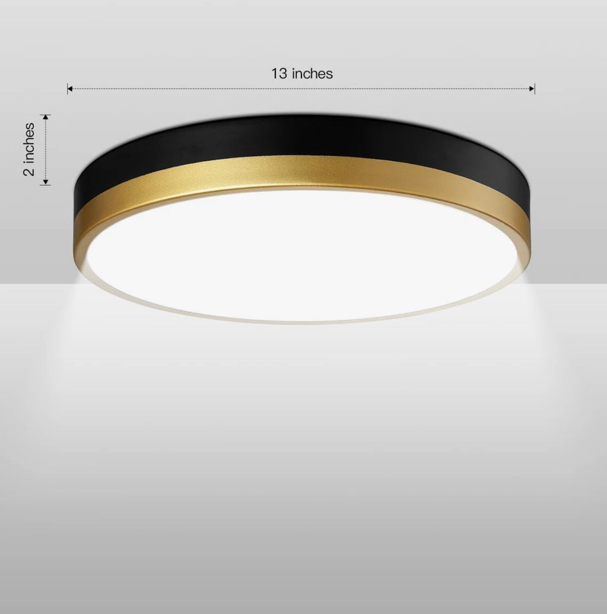 Flush Mount - Hopeland Acrylic Black Gold Flush Mount Light