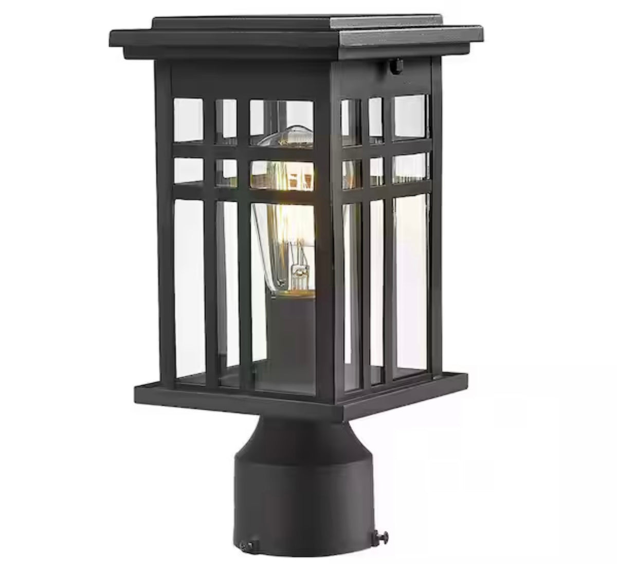 Outdoor Light - Jazava Black Farmhouse Outdoor Post Light