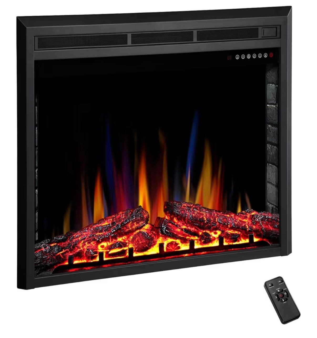 Fireplace Insert - W.FLAME A-36" Electric Fireplace Insert ,Recessed Electric Stove Heater,Touch Screen,Remote Control,750W-1500W with Timer & Colorful Flame Option(36" X 27")
