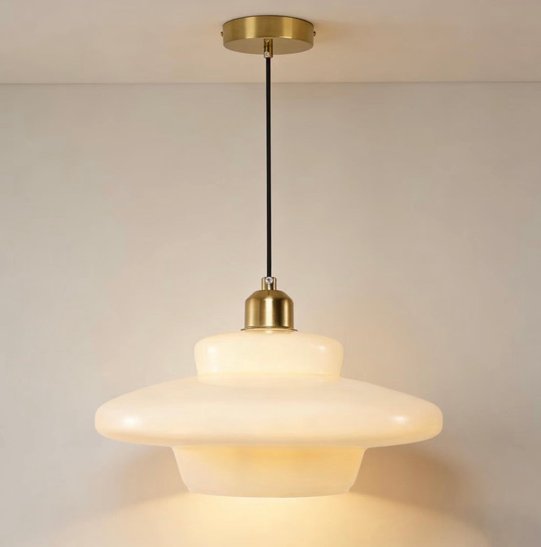Pendant - Vintage White Milk Glass
