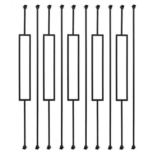 Stair Balusters - 1/2" Square Balusters Rectangular Stair Balusters With Swivel Shoes