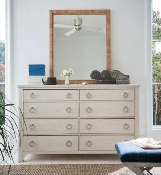 Mirror - 36” x 44” Universal Long Key Rattan Spit Mirror