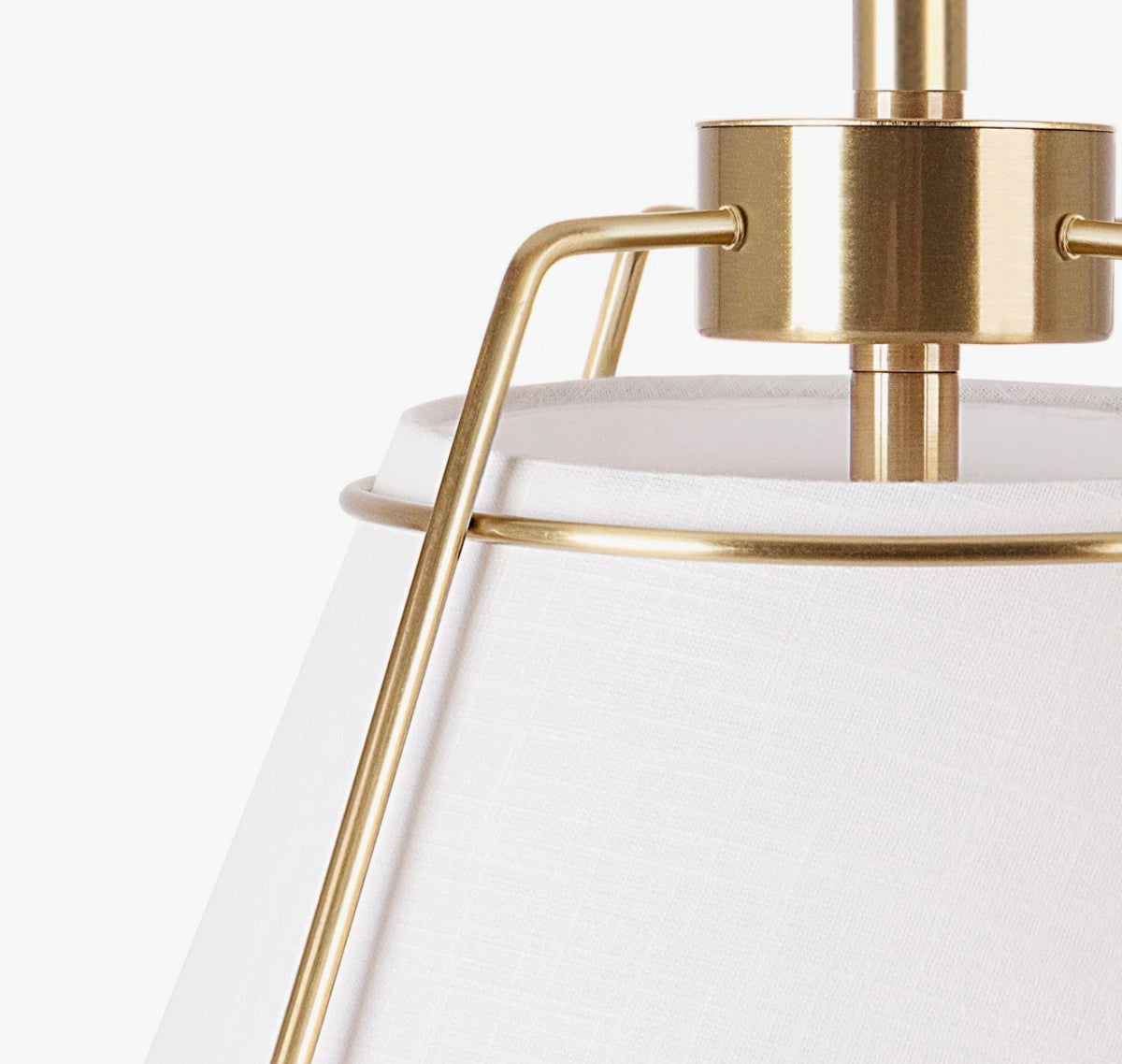 Chandelier - Leibuy 1 Light Brass Pendant Metal Chandelier Fabric Shade